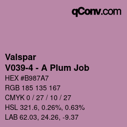 Color code: Valspar - V039-4 - A Plum Job | qconv.com