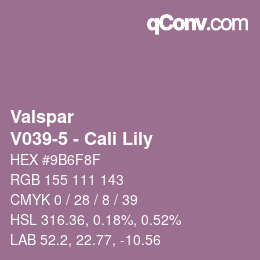 Farbcode: Valspar - V039-5 - Cali Lily | qconv.com