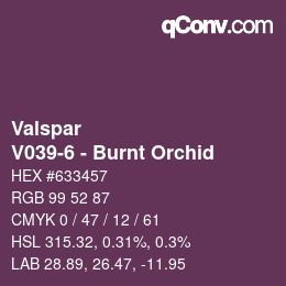 Farbcode: Valspar - V039-6 - Burnt Orchid | qconv.com