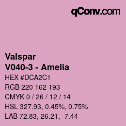 カラーコード: Valspar - V040-3 - Amelia | qconv.com