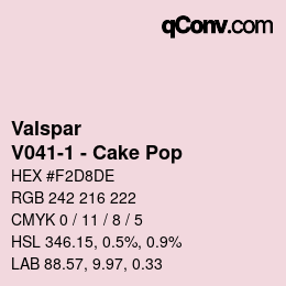 Color code: Valspar - V041-1 - Cake Pop | qconv.com