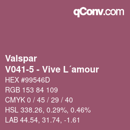 Farbcode: Valspar - V041-5 - Vive L´amour | qconv.com