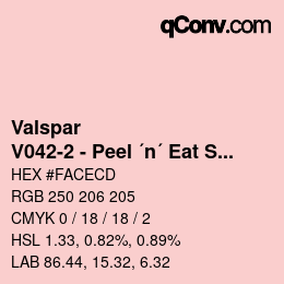 Farbcode: Valspar - V042-2 - Peel ´n´ Eat Shrimp | qconv.com