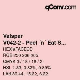 Código de color: Valspar - V042-2 - Peel ´n´ Eat Shrimp | qconv.com