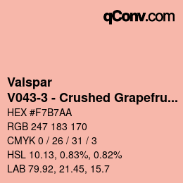 Color code: Valspar - V043-3 - Crushed Grapefruit | qconv.com