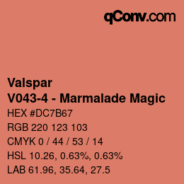 Color code: Valspar - V043-4 - Marmalade Magic | qconv.com