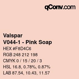 Farbcode: Valspar - V044-1 - Pink Soap | qconv.com