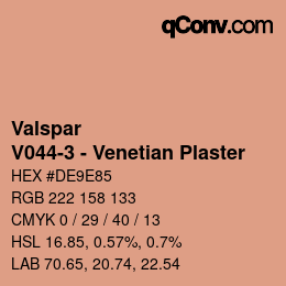 Código de color: Valspar - V044-3 - Venetian Plaster | qconv.com