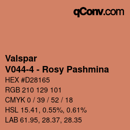 カラーコード: Valspar - V044-4 - Rosy Pashmina | qconv.com