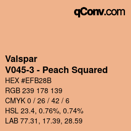Code couleur: Valspar - V045-3 - Peach Squared | qconv.com