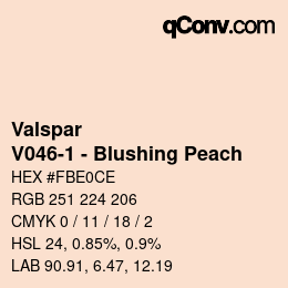 Color code: Valspar - V046-1 - Blushing Peach | qconv.com