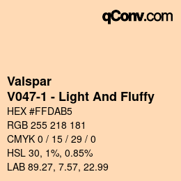 Farbcode: Valspar - V047-1 - Light And Fluffy | qconv.com