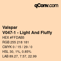 Color code: Valspar - V047-1 - Light And Fluffy | qconv.com