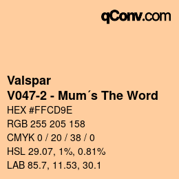 Farbcode: Valspar - V047-2 - Mum´s The Word | qconv.com