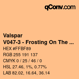 Color code: Valspar - V047-3 - Frosting On The Cake | qconv.com