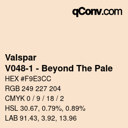 Color code: Valspar - V048-1 - Beyond The Pale | qconv.com