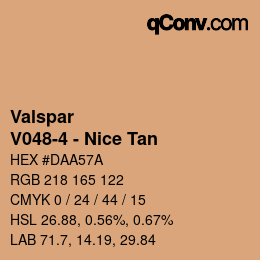 カラーコード: Valspar - V048-4 - Nice Tan | qconv.com