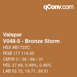 カラーコード: Valspar - V048-5 - Bronze Storm | qconv.com