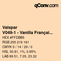Code couleur: Valspar - V049-1 - Vanilla Française | qconv.com