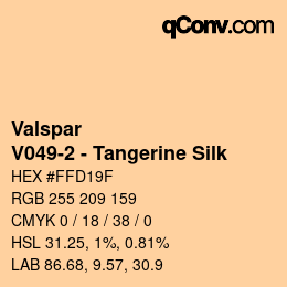 Farbcode: Valspar - V049-2 - Tangerine Silk | qconv.com