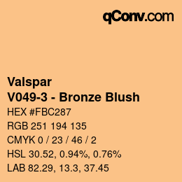 Color code: Valspar - V049-3 - Bronze Blush | qconv.com