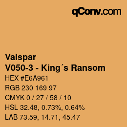 Color code: Valspar - V050-3 - King´s Ransom | qconv.com