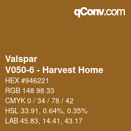 カラーコード: Valspar - V050-6 - Harvest Home | qconv.com