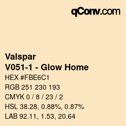 Color code: Valspar - V051-1 - Glow Home | qconv.com