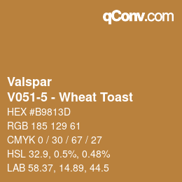 Color code: Valspar - V051-5 - Wheat Toast | qconv.com