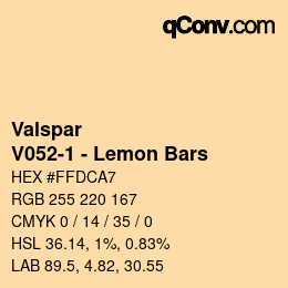 Color code: Valspar - V052-1 - Lemon Bars | qconv.com