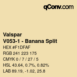 Farbcode: Valspar - V053-1 - Banana Split | qconv.com