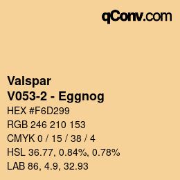 Color code: Valspar - V053-2 - Eggnog | qconv.com