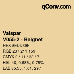 Color code: Valspar - V055-2 - Beignet | qconv.com