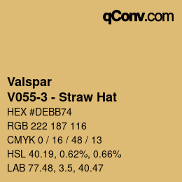 Color code: Valspar - V055-3 - Straw Hat | qconv.com