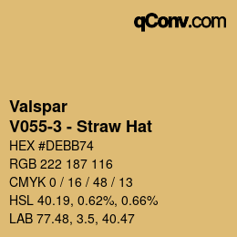 Code couleur: Valspar - V055-3 - Straw Hat | qconv.com