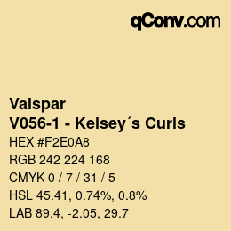 Code couleur: Valspar - V056-1 - Kelsey´s Curls | qconv.com