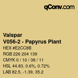 Color code: Valspar - V056-2 - Papyrus Plant | qconv.com