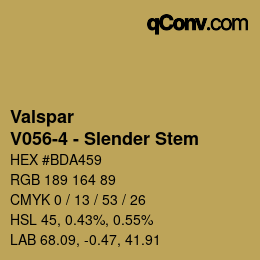 Color code: Valspar - V056-4 - Slender Stem | qconv.com