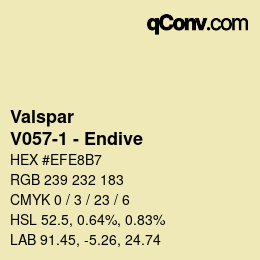 Code couleur: Valspar - V057-1 - Endive | qconv.com
