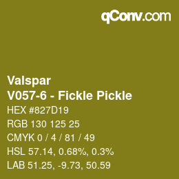 Code couleur: Valspar - V057-6 - Fickle Pickle | qconv.com