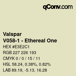 Código de color: Valspar - V058-1 - Ethereal One | qconv.com