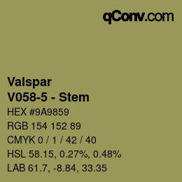 Color code: Valspar - V058-5 - Stem | qconv.com