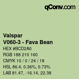 Color code: Valspar - V060-3 - Fava Bean | qconv.com