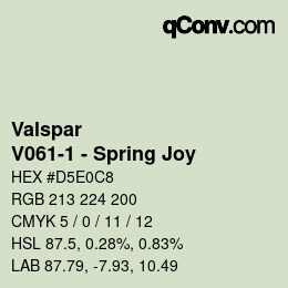 カラーコード: Valspar - V061-1 - Spring Joy | qconv.com