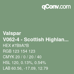 カラーコード: Valspar - V062-4 - Scottish Highlands | qconv.com