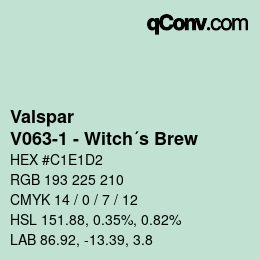 Color code: Valspar - V063-1 - Witch´s Brew | qconv.com