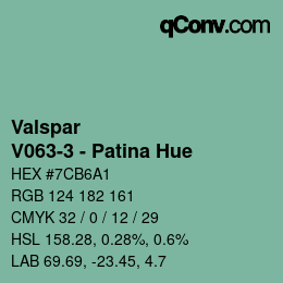 カラーコード: Valspar - V063-3 - Patina Hue | qconv.com
