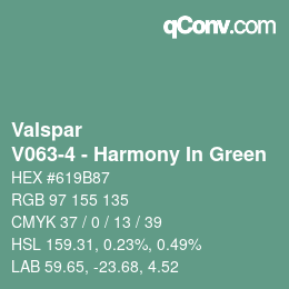 Color code: Valspar - V063-4 - Harmony In Green | qconv.com