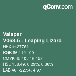 Color code: Valspar - V063-5 - Leaping Lizard | qconv.com