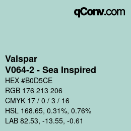 Color code: Valspar - V064-2 - Sea Inspired | qconv.com